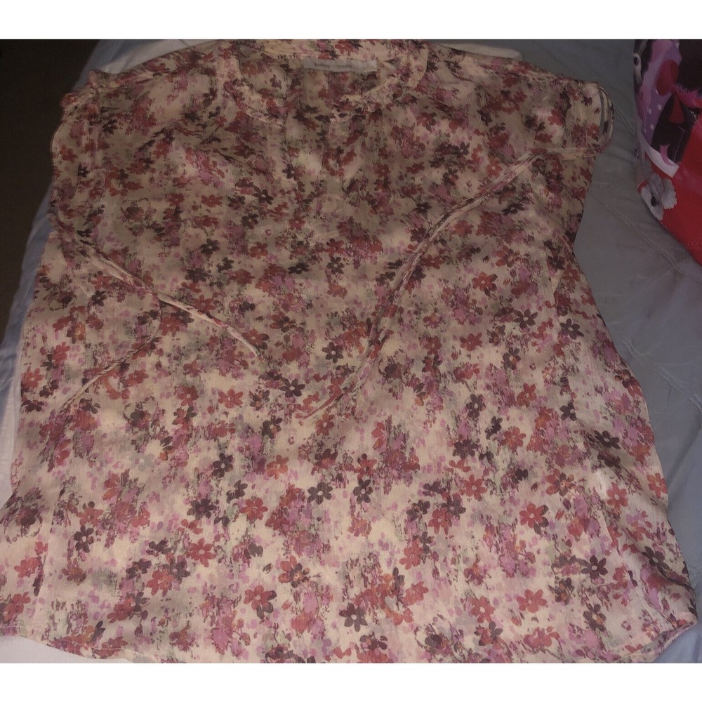 Bishop + Young Floral Blouse Size small.